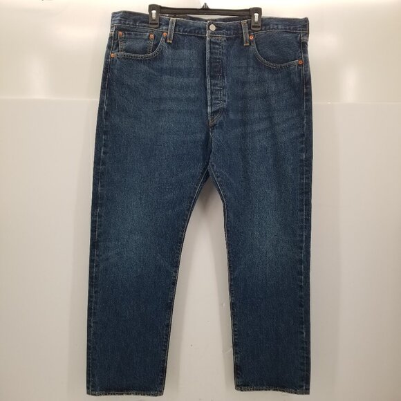 Levi's Premium Men 501 Slim Taper Blue Selvedge Wash Denim Jean 42 X 30 NWT - Picture 3 of 12